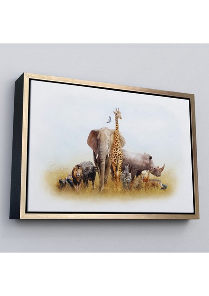 Çerçeveli Hayvanlar Alemi Dekoratif Kanvas TABLO-1146 fiyatları