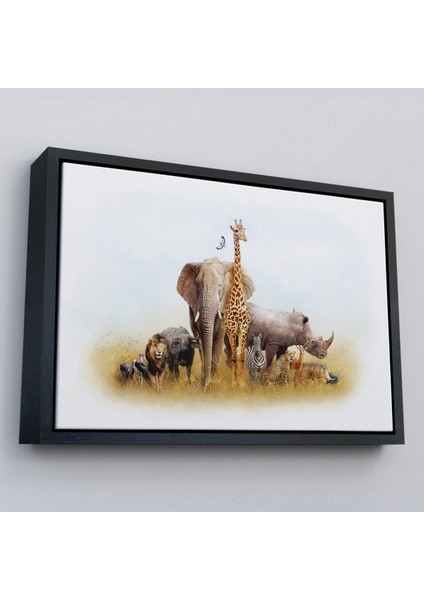 Çerçeveli Hayvanlar Alemi Dekoratif Kanvas TABLO-1146 modelleri