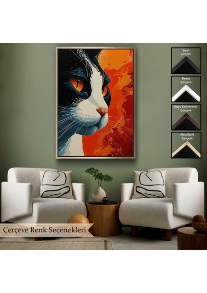 Çerçeveli Cool Kedi TABLO-7658