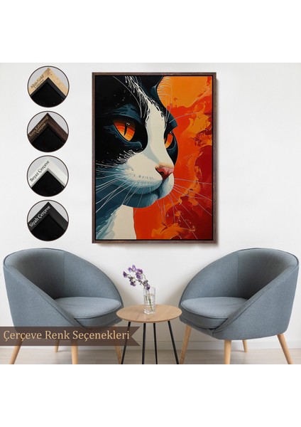 Çerçeveli Cool Kedi TABLO-7658