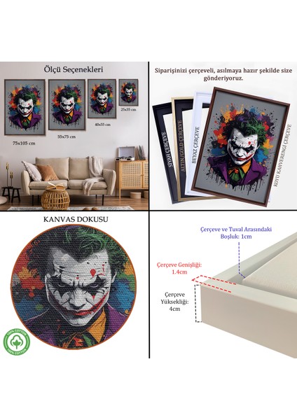 Çerçeveli Joker TABLOSU-7713 indirimleri