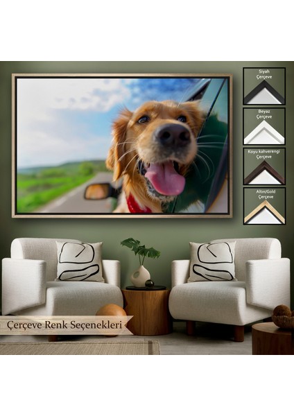 Çerçeveli Köpek Dekoratif Kanvas TABLO-1130