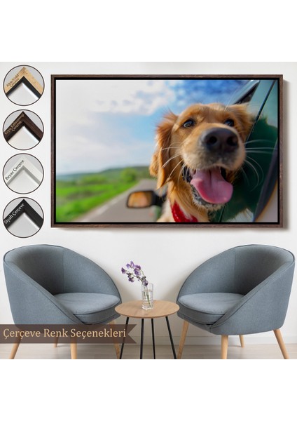 Çerçeveli Köpek Dekoratif Kanvas TABLO-1130