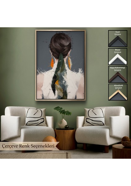 Çerçeveli Sırtı Dönük Kadın TABLOSU-7574