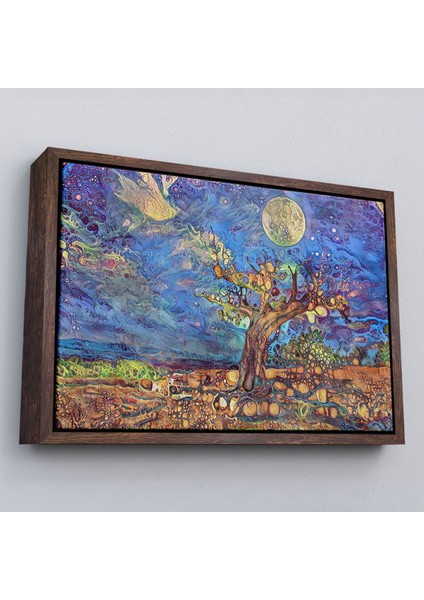 Çerçeveli Yaşlı Ağaç Ile Sihirli Moderd Manzara Duvar TABLOSU-3504 fiyatları