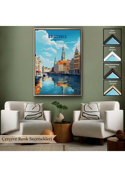 Çerçeveli Brüksel Belçika TABLOSU-7964
