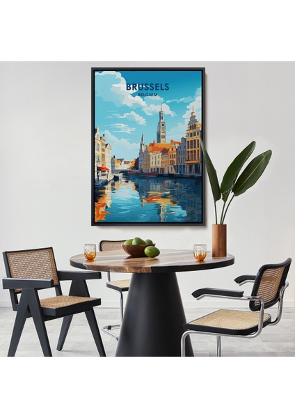 Çerçeveli Brüksel Belçika TABLOSU-7964