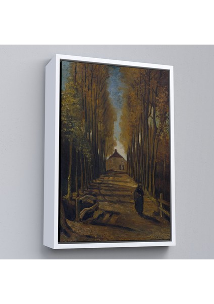 Çerçeveli Vincent Van Gogh - Sonbaharda Kavaklı Yol Tablo - Avenue Of Poplars In AUTUMN-7473 fırsatları