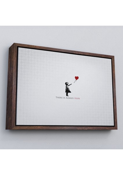Çerçeveli Banksy Kırmızı Balonlu Kızın'ın Her Zaman Umut Vardır Yazılı TABLOSU-5012 fiyatları