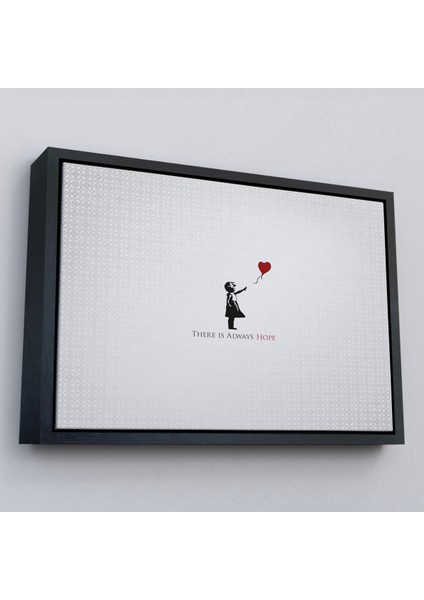 Çerçeveli Banksy Kırmızı Balonlu Kızın'ın Her Zaman Umut Vardır Yazılı TABLOSU-5012 modelleri