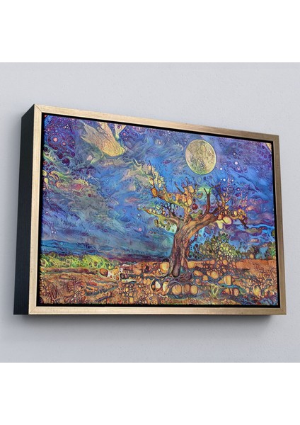 Çerçeveli Yaşlı Ağaç Ile Sihirli Moderd Manzara Duvar TABLOSU-3504 modelleri