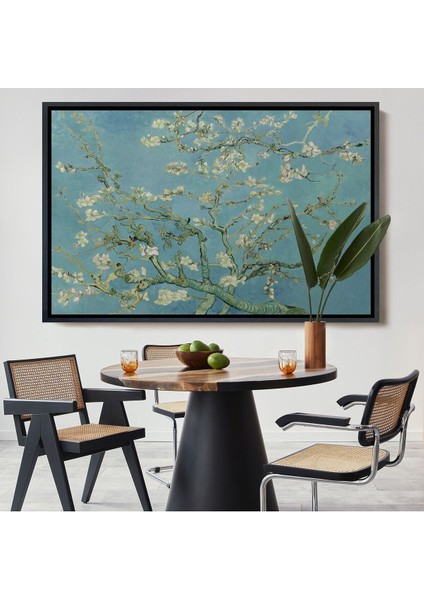 Çerçeveli Vincent Van Gogh-Blossoming Badem Ağacı Eseri / Blossoming Almond Tree (1890)-5164