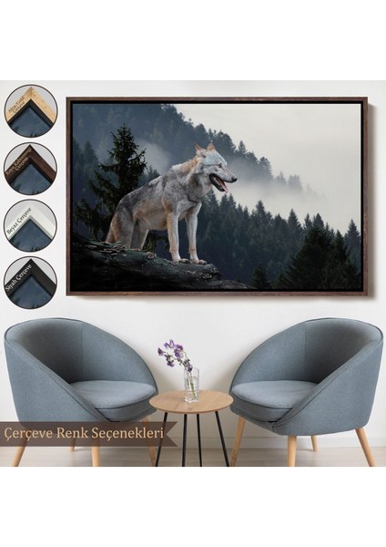 Çerçeveli Bozkurt Dekoratif Kanvas TABLO-1148