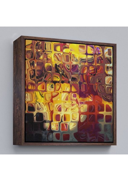 Çerçeveli Sarı Buz Cam Kanvas TABLO-5884 fiyatları