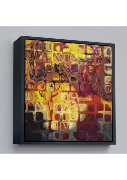 Çerçeveli Sarı Buz Cam Kanvas TABLO-5884 fırsatları