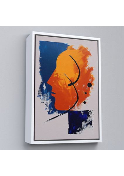 Çerçeveli Yağlıboya Görünümlü Soyut Insan Silüeti TABLO-7650 fırsatları