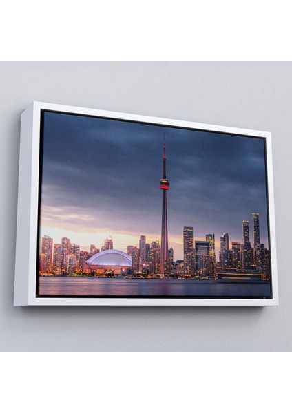 Çerçeveli Kanada Toronto Manzarası Kanvas TABLO-5079