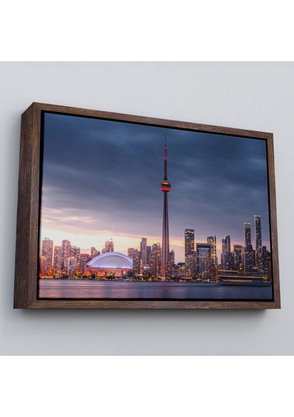 Çerçeveli Kanada Toronto Manzarası Kanvas TABLO-5079 fiyatları