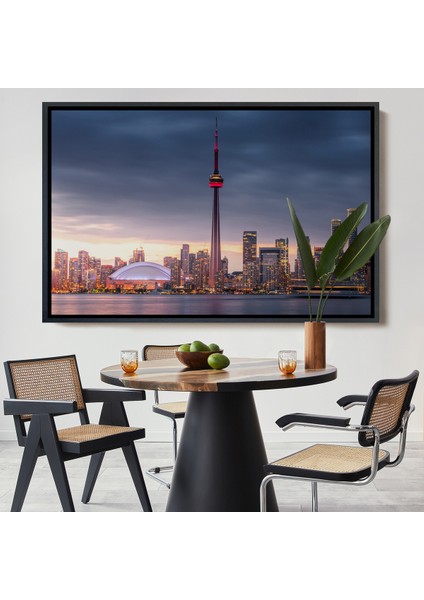 Çerçeveli Kanada Toronto Manzarası Kanvas TABLO-5079