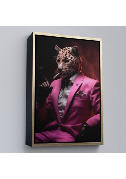 Çerçeveli Içen Pembe Leopar TABLO-7974 modelleri