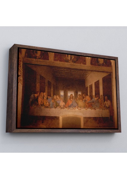 Çerçeveli Da Vinci'nin Son Akşam Yemeği Kanvas TABLO-5188