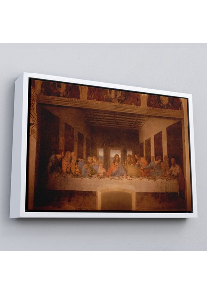 Çerçeveli Da Vinci'nin Son Akşam Yemeği Kanvas TABLO-5188 fırsatları