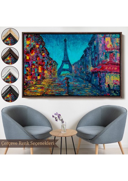 Çerçeveli Fransa Paris Sokakları Duvar TABLOSU-1219