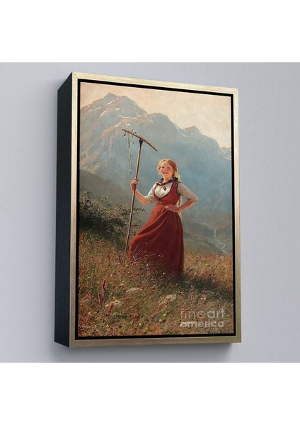 Çerçeveli Alman Köylü Kızı Dekoratif Duvar TABLOSU-6146