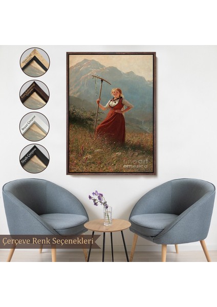 Çerçeveli Alman Köylü Kızı Dekoratif Duvar TABLOSU-6146