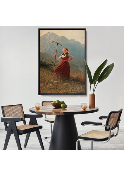 Çerçeveli Alman Köylü Kızı Dekoratif Duvar TABLOSU-6146