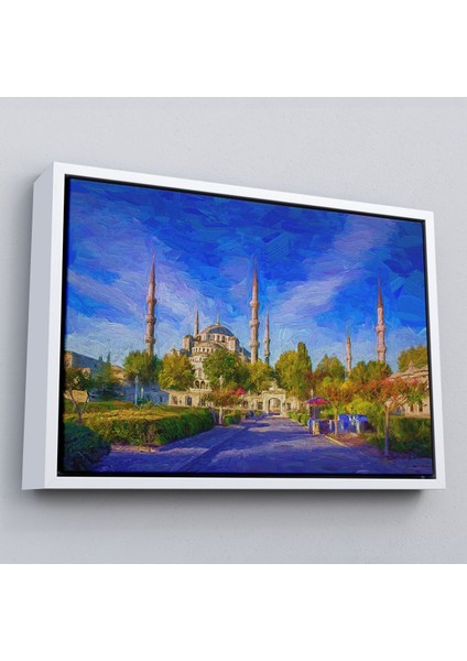 Çerçeveli Sultan Ahmet Camii Yağlıboya Görünüm Kanvas TABLO-3694