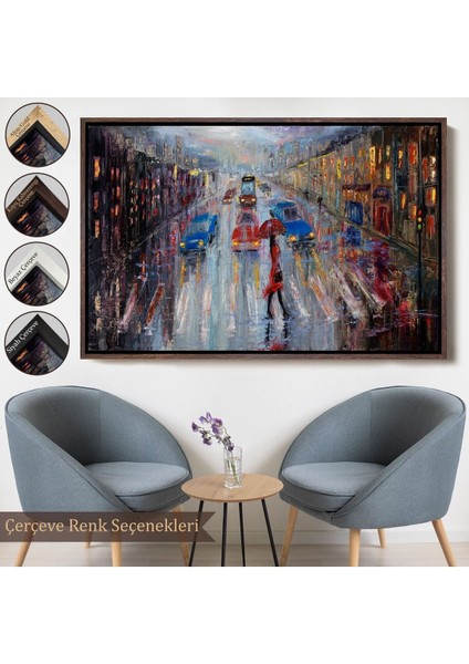 Çerçeveli Yağlı Boya Görünümlü Modern Kanvas Duvar Tablosu, TABLO-1197