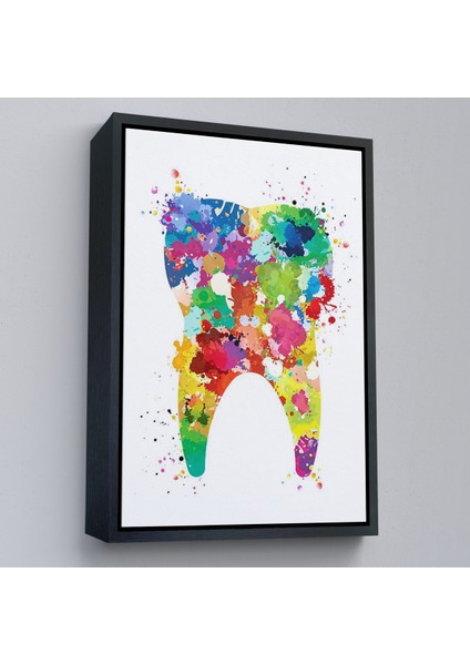 Çerçeveli Renkli Diş, Diş Hekimi Duvar TABLOSU-6153 modelleri