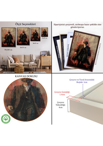 Çerçeveli Peaky Blinders-Thomas Shelby TABLOSU-7967 indirimleri