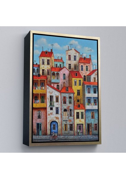 Çerçeveli Eski Gürcistan Tiflis Şehir Manzara Tablosu -6242 fiyatları