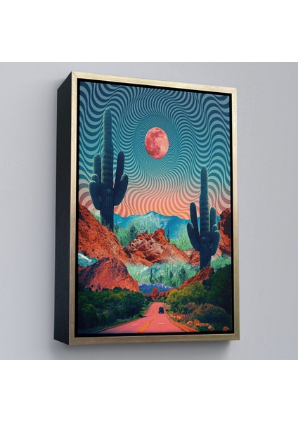 Çerçeveli Amerika Kolarado Yol Manzarası Duvar TABLOSU-6021 fiyatları