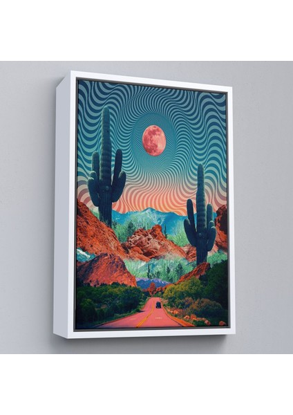 Çerçeveli Amerika Kolarado Yol Manzarası Duvar TABLOSU-6021 fırsatları