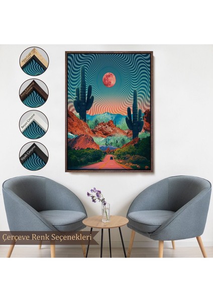 Çerçeveli Amerika Kolarado Yol Manzarası Duvar TABLOSU-6021