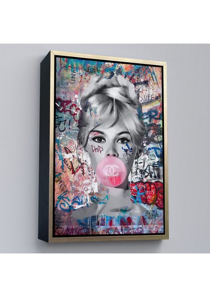 Çerçeveli Brigitte Bardot Graffiti Pop Art Duvar TABLOSU-6469