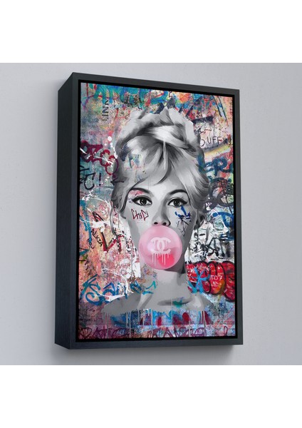 Çerçeveli Brigitte Bardot Graffiti Pop Art Duvar TABLOSU-6469 modelleri
