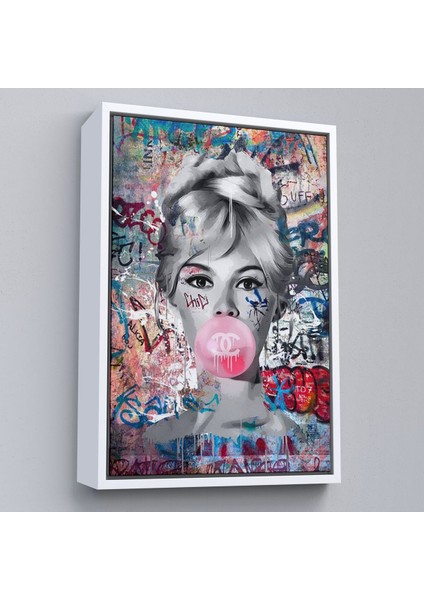 Çerçeveli Brigitte Bardot Graffiti Pop Art Duvar TABLOSU-6469 fırsatları
