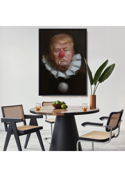 Çerçeveli Palyaço Donald Trump TABLO-7849