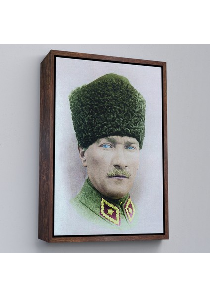 Çerçeveli Atatürk Portre Tablosu Mustafa Kemal Atatürk Dikdörtgen Dekoratif Kanvas Tablo-56 fiyatları