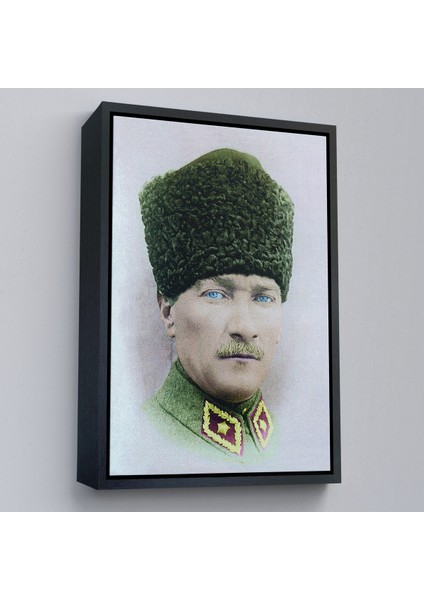 Çerçeveli Atatürk Portre Tablosu Mustafa Kemal Atatürk Dikdörtgen Dekoratif Kanvas Tablo-56 modelleri