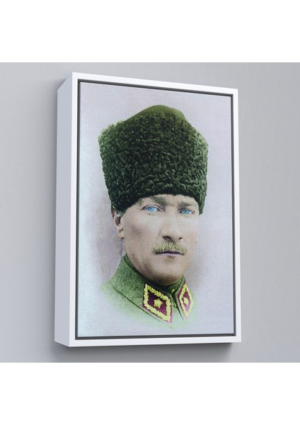 Çerçeveli Atatürk Portre Tablosu Mustafa Kemal Atatürk Dikdörtgen Dekoratif Kanvas Tablo-56 fırsatları