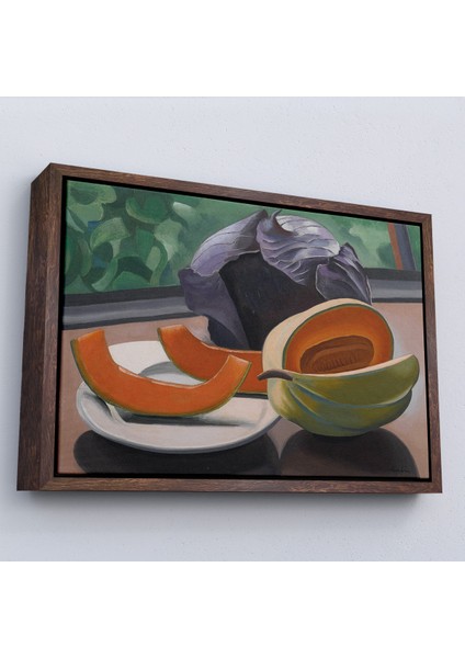 Çerçeveli Auguste Herbin - Kavunlu Natürmort - Still Life With MELON-7101 fiyatları