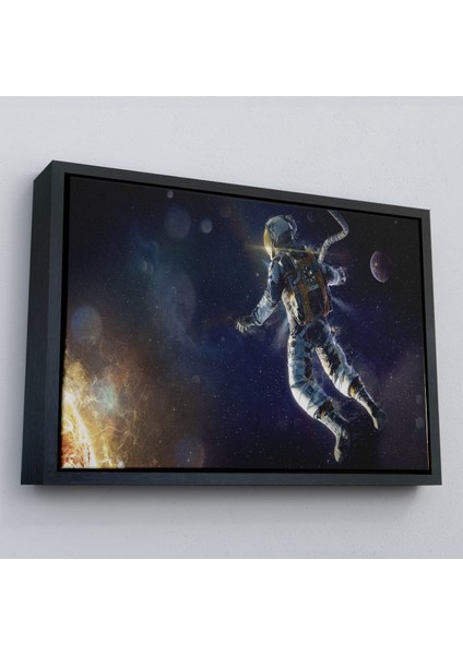 Çerçeveli Astronot Duvar Sanatıkanvas Tablo, Uzay Posteri, Astronot Uzayda, Gezegen Arka PLANI-5381 fırsatları