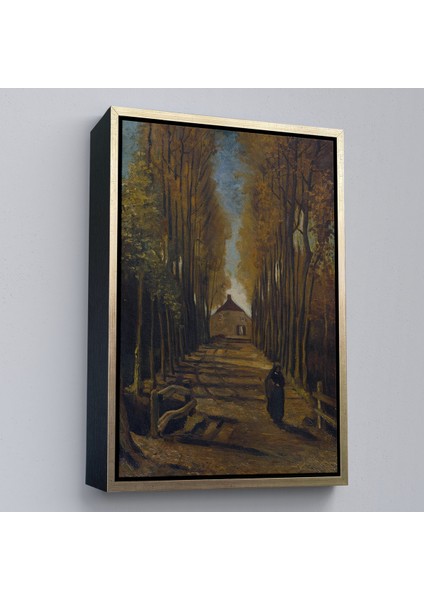 Çerçeveli Vincent Van Gogh - Sonbaharda Kavaklı Yol Tablo - Avenue Of Poplars In AUTUMN-7473 modelleri