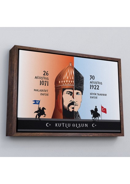 Çerçeveli Atatürk Tablosu 30 Ağustos Zafer Bayramı Temalı Dekoratif Kanvas Tablo-83 fiyatları