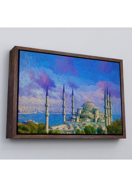 Çerçeveli Sultan Ahmet Camii Yağlıboya Görünüm Kanvas Duvar TABLOSU-3691 fiyatları